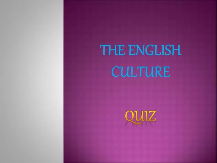 the english culture
