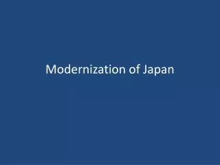 Modernization of Japan