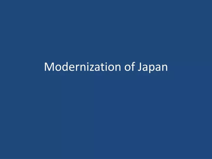 modernization of japan