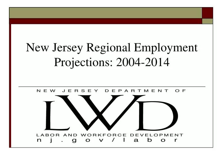 new jersey regional employment projections 2004 2014