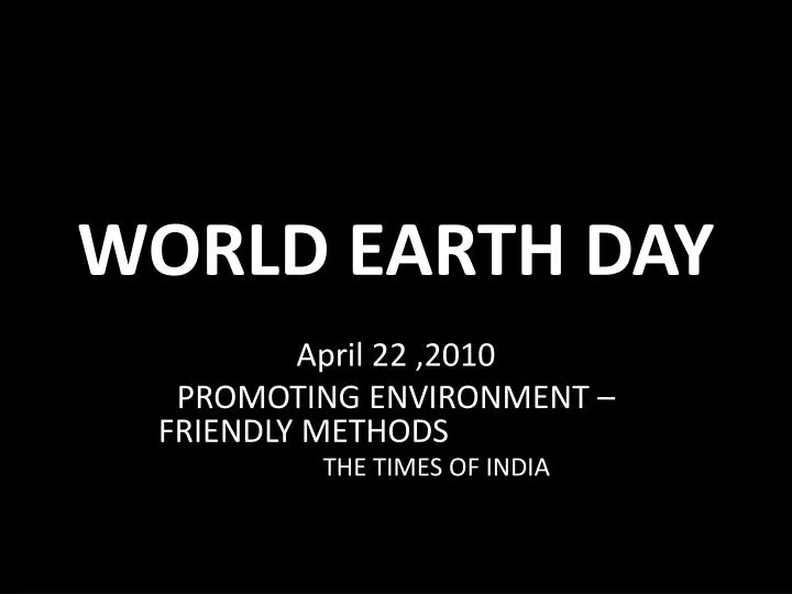 world earth day