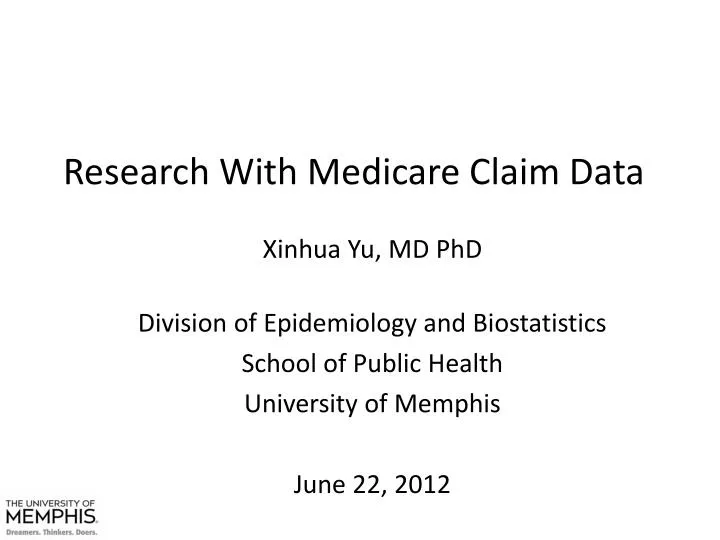 research with medicare claim data