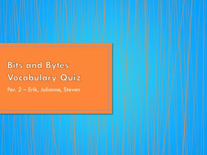 bits and bytes vocabulary quiz