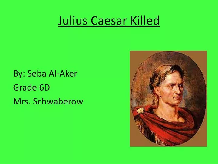 julius caesar killed