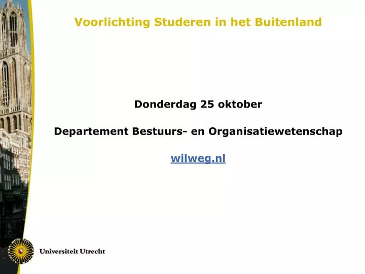 voorlichting studeren in het buitenland