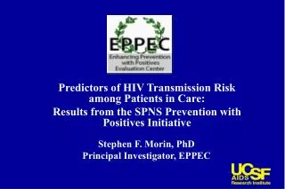 Predictors of HIV Transmission Risk among Patients in Care: