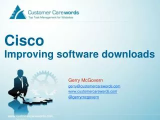 Cisco Improving software downloads