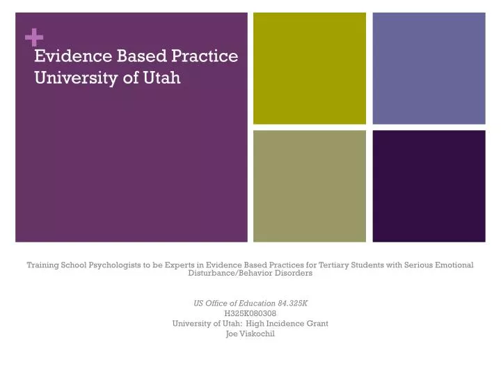 evidence based practice university of utah