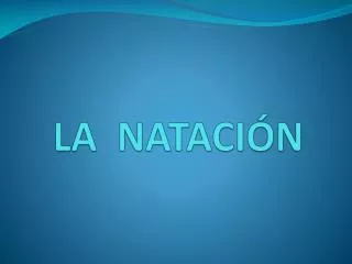 la nataci n