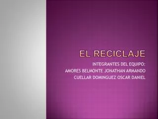 el reciclaje