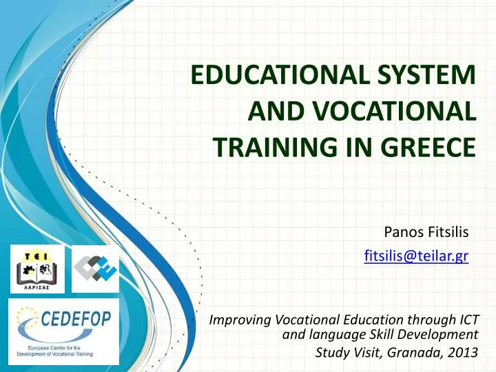 educational system and vocational training in greece