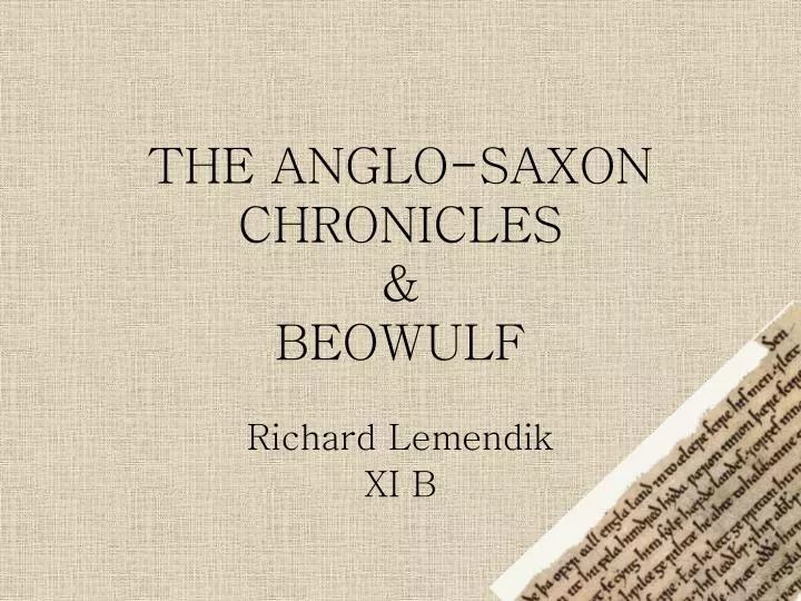 the anglo saxon chronicles beowulf