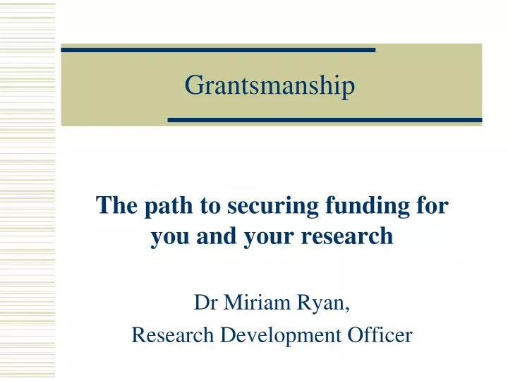 grantsmanship