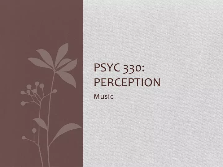 psyc 330 perception