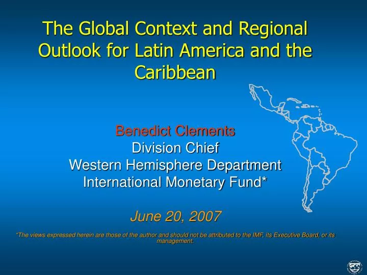 the global context and regional outlook for latin america and the caribbean