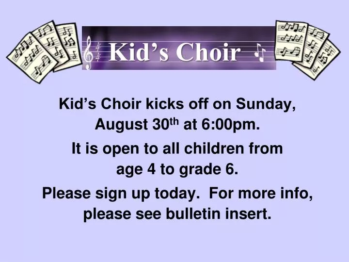 kid s choir