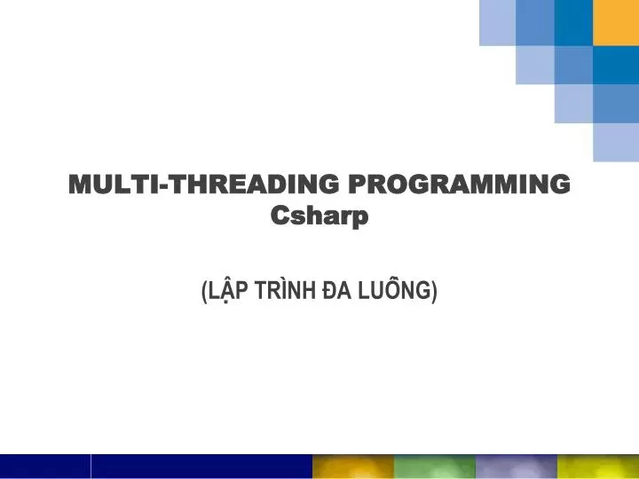multi threading programming csharp