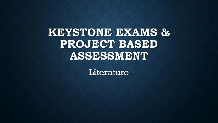 keystone exams project based assessment