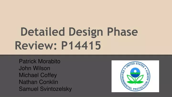detailed design phase review p14415
