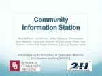 Community Information Station - slide 1