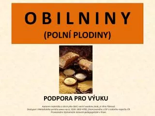 o b i l n i n y poln plodiny