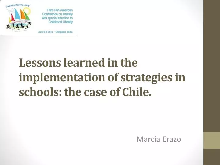 lessons learned in the implementation of strategies in schools the case of chile