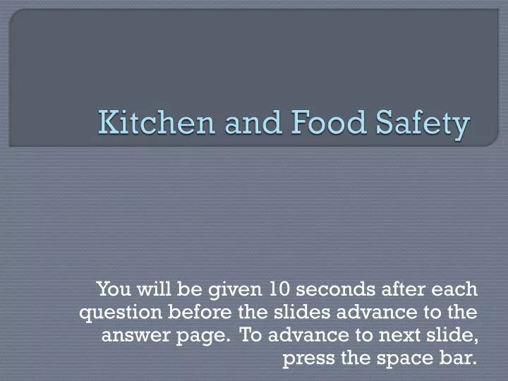 kitchen and food safety