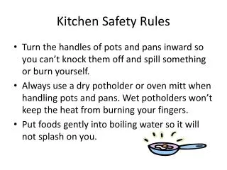 Kitchen Safety Rules