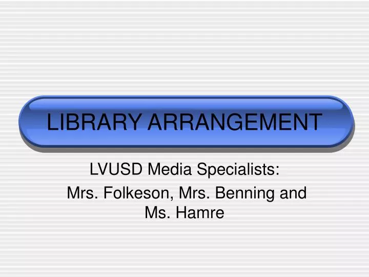 library arrangement