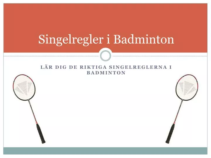 singelregler i badminton