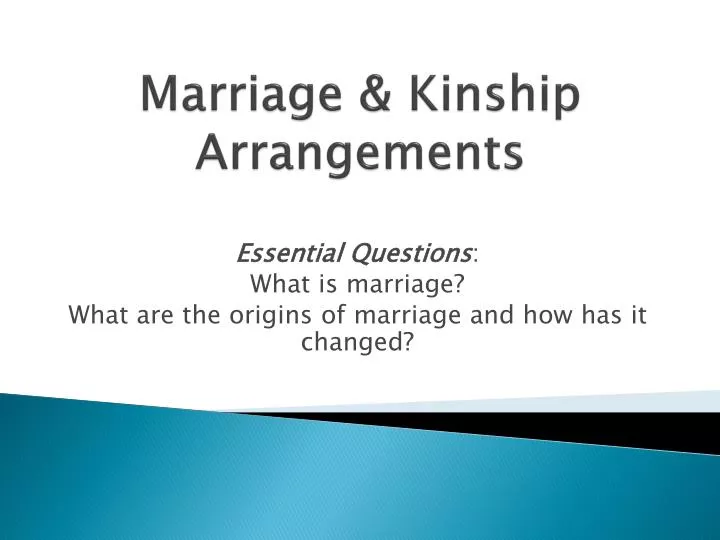 marriage kinship arrangements