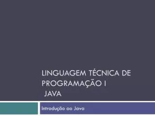 linguagem t cnica de programa o i java