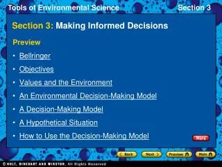 Section 3: Making Informed Decisions