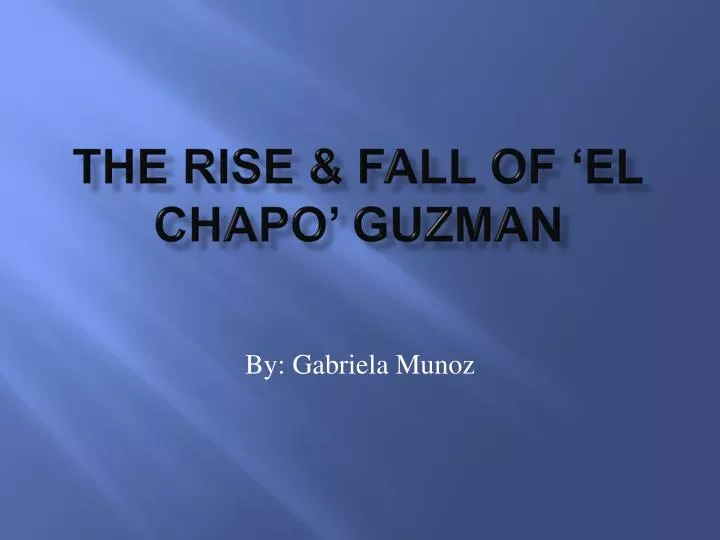 the rise fall of el chapo guzman