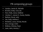 PB composing groups - slide 1