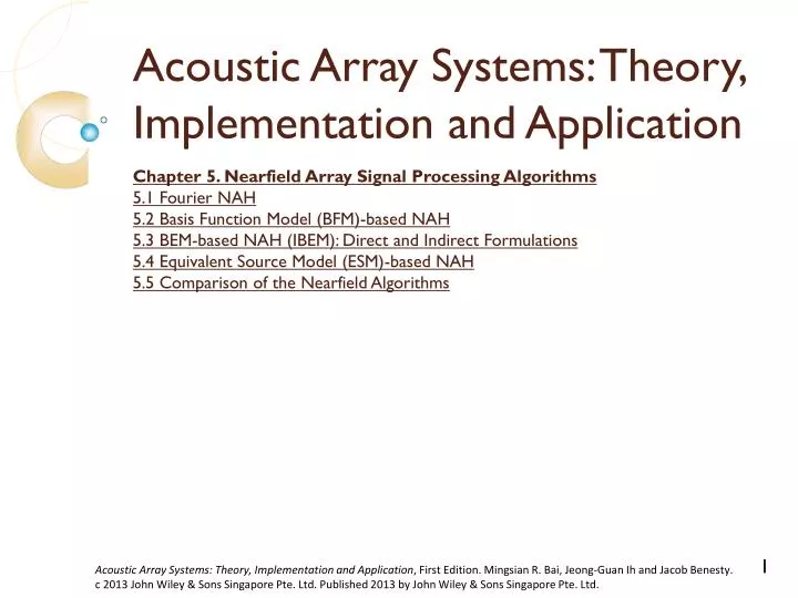 acoustic array systems theory implementation and application