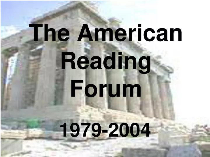 the american reading forum