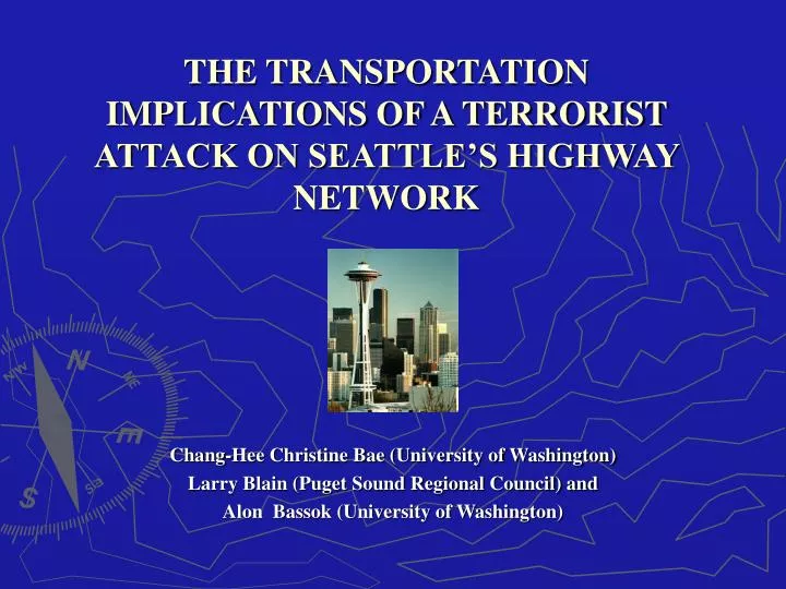 the transportation implications of a terrorist attack on seattle s highway network