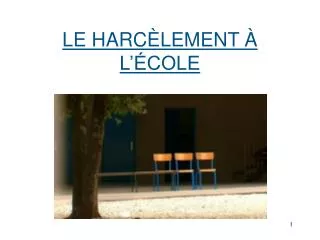 le harc lement l cole