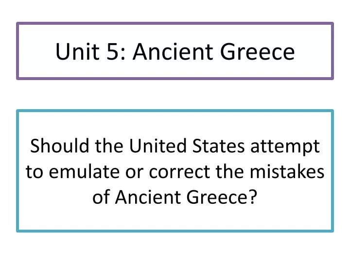 should the united states attempt to emulate or correct the mistakes of ancient greece