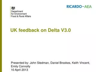 UK feedback on Delta V3.0