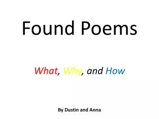 Found Poems