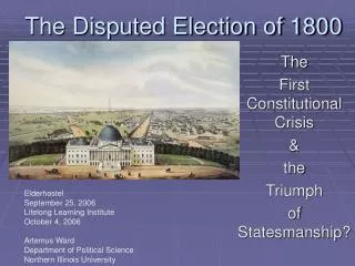 The Disputed Election of 1800