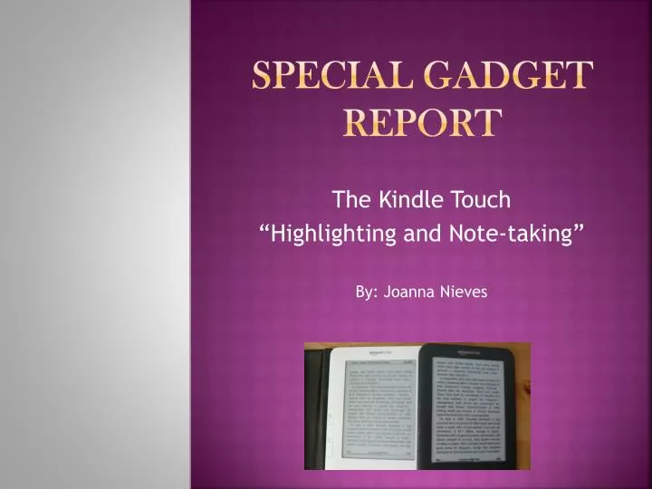 special gadget report