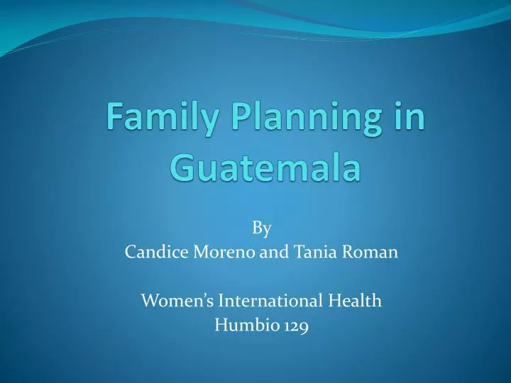 family planning in guatemala