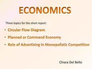 Three topics for the short report: