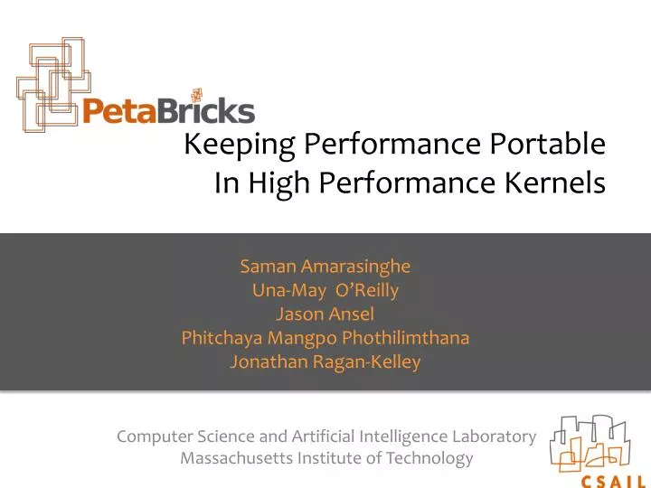 keeping performance portable in h igh p erformance k ernels