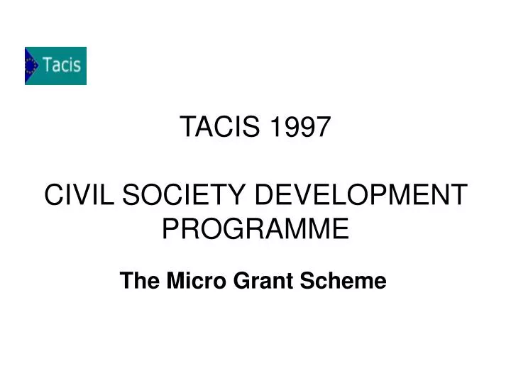 tacis 1997 civil society development programme