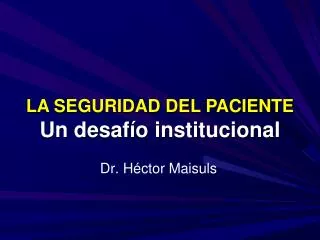 dr h ctor maisuls