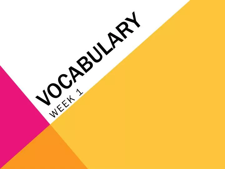 vocabulary